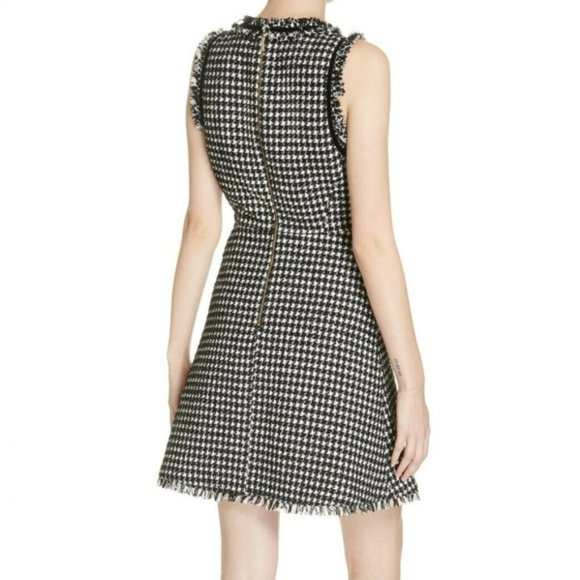 KATE SPADE Black White Tweed Houndstooth Dress - Picture 7 of 9